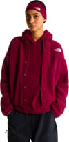 The North Face + W Cragmont Snap Front Fleece Jacket Burgundy Crush - 4