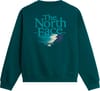 The North Face + M Retro Trail Relaxed Crew Graphic Pacific Teal - 3