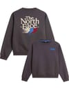 M Retro Trail Relaxed Crew Graphic Anthracite Grey + The North Face