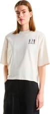 The North Face + W Ski Embro Boxy SS Tee Graphic White Dune - 3