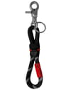 Straps 8mm Loop Key Holder Black Reflective Lattice + Topologie