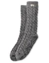 W Elowyn Cable Knit Fleece Lined Sock Charcoal Heather Confetti + Ugg
