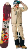 Uppervoid + Astra S Full Zip Snow Jacket M Khaki - 5