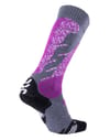Uyn + Uyn Woman Ski All Mountain Socks Medium Grey Melange Purple