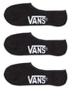 Classic Super No Show Socks Black + Vans