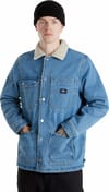 Vans + Drill Chore Denim Sherpa Coat Stonewash Blue - 3