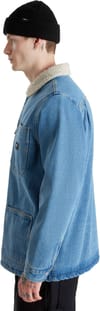 Vans + Drill Chore Denim Sherpa Coat Stonewash Blue - 5