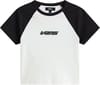Clare Baby Tee True White Black + Vans
