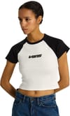 Vans + Clare Baby Tee True White Black - 3