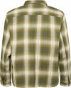 Vans + Larkspur Zip Plaid Flannel Shirt Mossy Olive