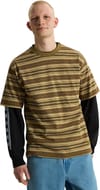 Vans + Stripe Ringer Loose SS Knit Olive Brown - 3
