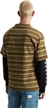 Vans + Stripe Ringer Loose SS Knit Olive Brown - 4