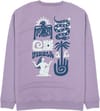 Vissla + Aquemini Crew Neck Washed Fleece Dusty Lilac - 3