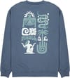 Vissla + Aquemini Crew Neck Washed Fleece Midnight - 3