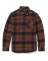 Caden Plaid Ls Mocha + Volcom