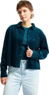 Volcom + Weellow Cord Shirt W Emerald Green - 3
