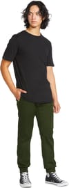 Volcom + Frickin Slim Jogger Dark Green - 5