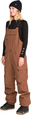 Volcom + Creston 3D Stretch Bib W Desert Taupe - 3
