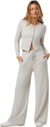Vuori + Halo Essential Wideleg W Ecru Heather - 3