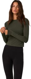 Vuori + L/S Surge Seamless Tee W Army - 3