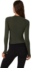Vuori + L/S Surge Seamless Tee W Army - 4