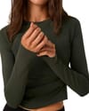 Vuori + L/S Surge Seamless Tee W Army - 7