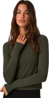 Vuori + L/S Surge Seamless Tee W Army - 8