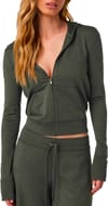 Halo Mini FZ Hoodie W Army Heather + Vuori