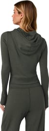 Vuori + Halo Mini FZ Hoodie W Army Heather - 3