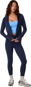 Vuori + Vuori Allthefeels Mini FZ Hoodie W Blue Coast - 5