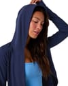 Vuori + Vuori Allthefeels Mini FZ Hoodie W Blue Coast - 6