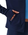 Vuori + Vuori Allthefeels Mini FZ Hoodie W Blue Coast - 8