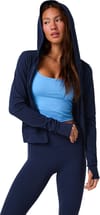 Vuori + Vuori Allthefeels Mini FZ Hoodie W Blue Coast - 9