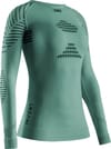 Invent 4.0 Shirt Lg Sl Wmn Sage Green/Optical White + X-Bionic