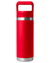 Yeti + Rambler 18Oz Colour Straw Bottle Rescue Red