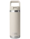 Rambler 18 oz C Straw Bottle Cape Summer Taupe + Yeti