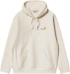 Hooded American Script Sweat Natural + Carhartt WIP