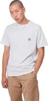 Carhartt WIP + S/S Pocket T-Shirt Ash Heather - 3