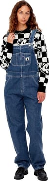Carhartt WIP + Bib Overall Straight W Blue - 3