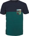 Caumasee-Täschli T-Shirt Deep Teal Melange + Alprausch