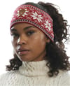 Dale of Norway + Garmisch Headband Raspberry Off White Navy - 3