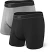 Saxx Underwear + Daytripper Boxer Brief Fly 2Pk Black Grey Heather - 7