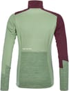 Ortovox + Fleece Light Zip Neck W Green Forest Blend