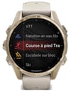 Garmin + Fenix 8 Amoled 43mm Sapphire Soft Gold