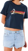 Golden State Crop Tee Navy  + Rip Curl