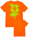 T-Shirt Megablast Ss Safety Orange + Huf
