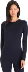 Icebreaker + W Merino 200 Oasis LS Crewe Midnight Navy