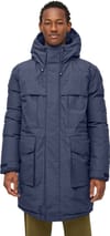 Knowledge Cotton Apparel + Apex Canvas Long Padded Coat Total Eclipse - 3