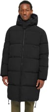 Knowledge Cotton Apparel + Long Puffer Coat Black Jet - 3