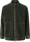 Classic 8-Wales Cotton Corduroy Zip Overshirt Forrest Night + Knowledge Cotton Apparel